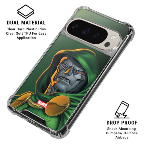 Marvel Dr. Doom Portrait Google Pixel 9/9 Pro Clear Case